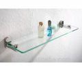 New design bathroom wall fitting accessories glass shelf with metal base 1205